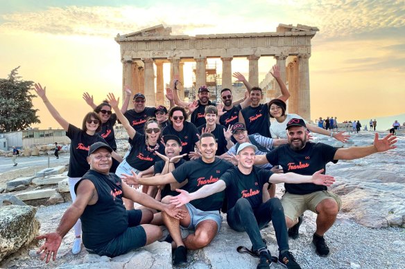 The winning Sydney WorldPride 2023 bid team in Athens in October 2019.