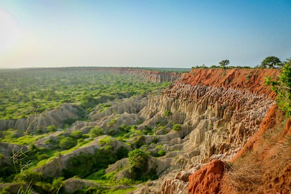 Lunar-like Miradouro da Lua (Viewpoint of the Moon) in Angola. 