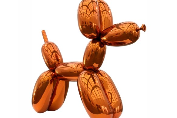 A Koons “Balloon Dog” sculpture like the one made of porcelain that was smashed in Miami. 