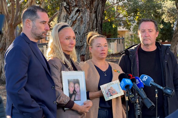 From left: Bianca Jones' parents, Mark and Michelle Jones, and Holly Morton-Bowles' parents, Samantha Morton and Shaun Bowles, were shocked after the news that no one would face serious criminal charges over their daughters' deaths.