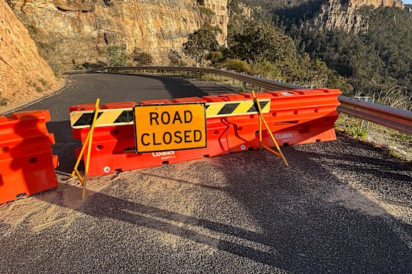 The resort’s main road access via Wolgan Rd has been cut since 2022.