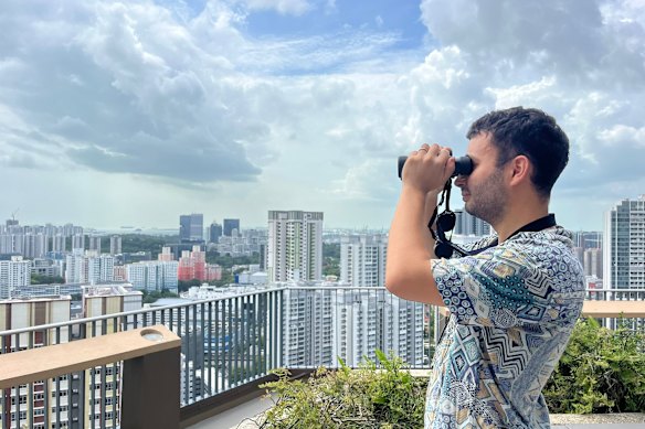 Remy Osman, a British expat in Singapore, spots sanctioned Russian oil tankers from his apartment building.