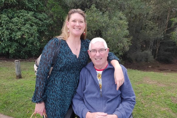 Jen Blake with her late father, voluntary assisted dying campaigner John Ancliffe.
