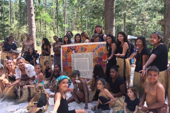 K’gari Fraser Island in Queensland, with the Uluru Statement in 2017.