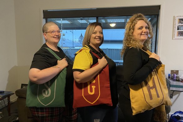 Sisters (from left) Amy, Emma and Ky Wall will once again be reunited in regional Victoria this weekend. 