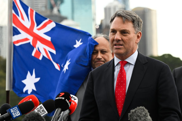 Deputy Prime Minister Richard Marles spoke from a windy Sydney Harbour with US Navy Secretary Carlos Del Toro.