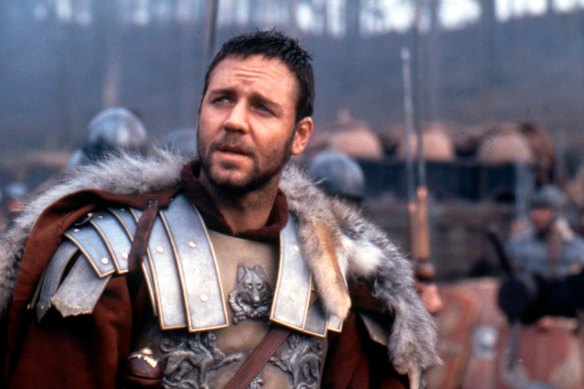 Russell Crowe as Maximus in Gladiator.