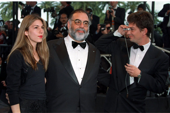 Filmmaking family: Coppola with father Francis and sister Sofia.