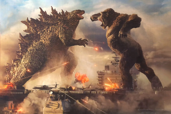 Godzilla vs Kong features plenty of city destruction, though far less than its predecessor, Godzilla: King of Monsters.