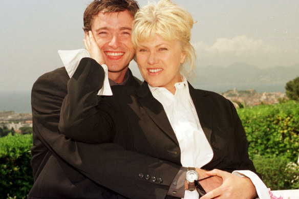 Hugh Jackman and Deborra-lee Furness at the Cannes Film Festival in 1998.