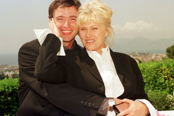 Australian actors Hugh Jackman and Deborra-lee Furness at the Cannes Film Festival back in 1998.