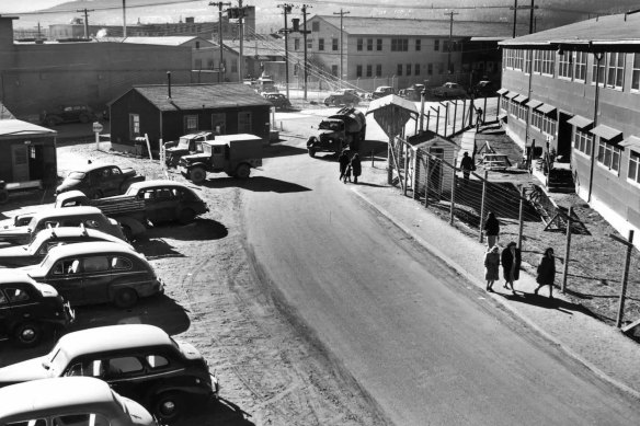 The Technical Area of the Los Alamos laboratory in January 1947.