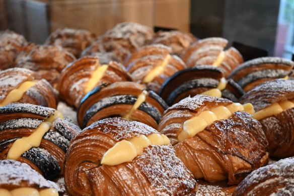 Custard croissants by Christian Jacques Artisan Boulanger up the ante on croissants by injecting French creme patissiere.