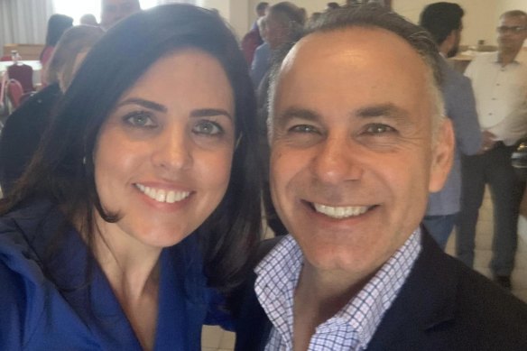 Moira Deeming, pictured with John Pesutto in February, faces being booted from the Coalition party room.