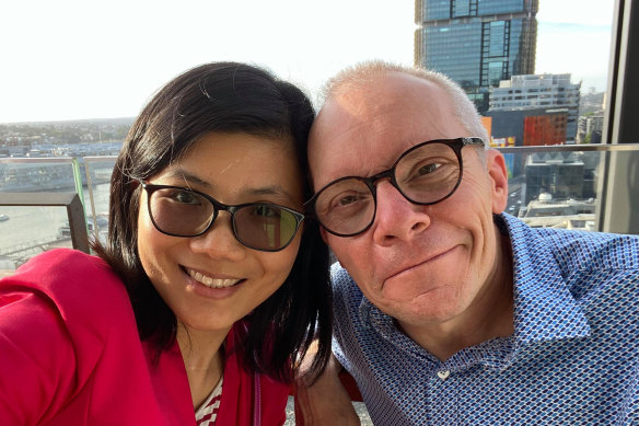 Australian economist Sean Turnell with his wife Ha Vu.