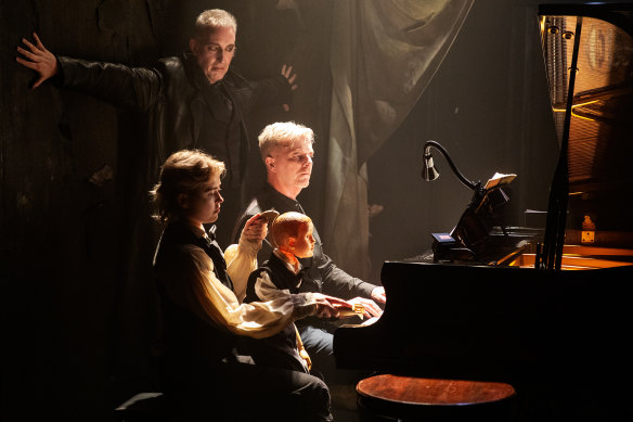 Addy Robertson, Kanen Breen and musical director Francis Greep. 