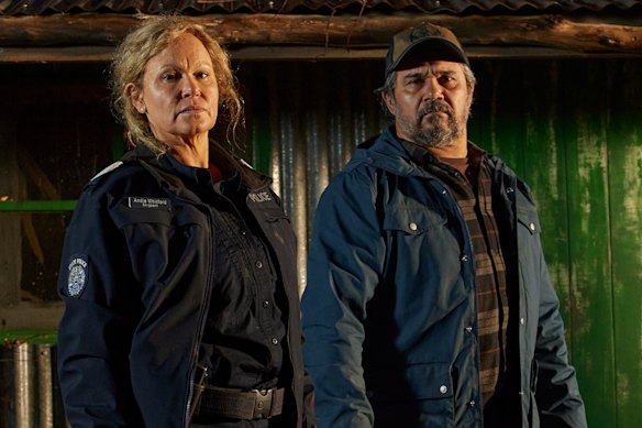Leah Purcell with Aaron Pedersen in the first season of High Country, which was a hit in the UK and US. 