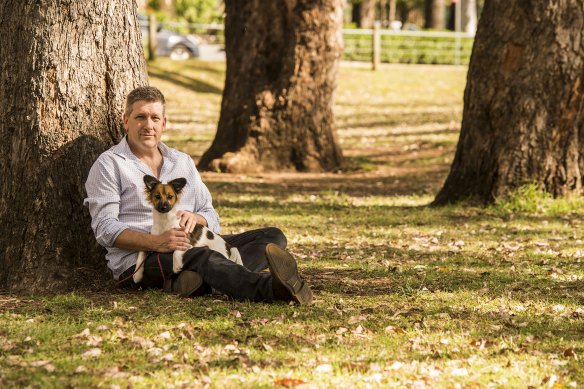 Mike Woodcock, from West Pennant Hills, said he felt tense and worried in the lead up to the birth of his first child.