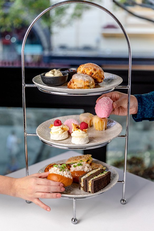 High tea at Lennons Restaurant and Bar.