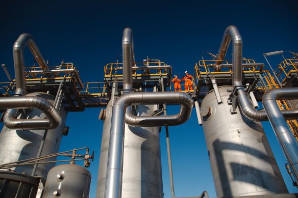 Woodside’s Macedon gas plant near Onslow in West Australia.