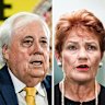 Clive Palmer and Pauline Hanson.
