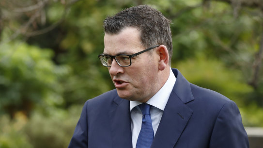 Victorian Premier Daniel Andrews wasn't cracking any gags about SA on Thursday as he addressed 18 new virus cases and Labor's widening crisis.
