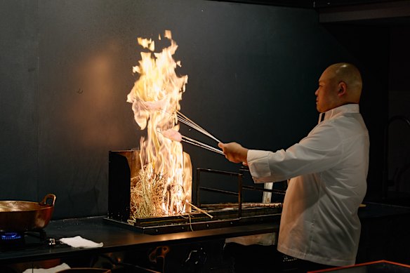 +81’s design is intended to keep the focus on the food, which isn’t without theatricality.