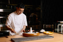 Alex Yu in the kitchen at the newly opened Sokyo Brisbane.