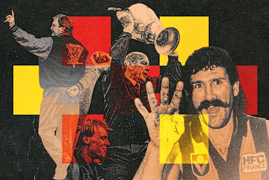 Kevin Sheedy, Allan Jeans, Billy Duckworth and Robert Dipierdomenico are key figures in the heated relationship between Essendon and Hawthorn. 