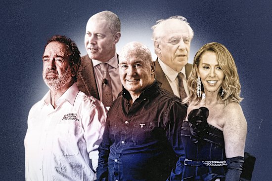 Carlton heavyweights Martin Pakula, Josh Frydenberg, Scott Didier, Ray Finkelstein and Heloise Pratt.