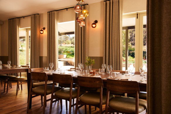 The dining room at Megalong Restaurant.
