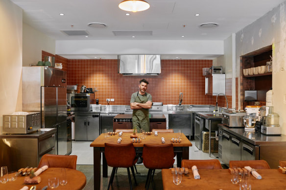 The kitchen at Perspective is designed to suits McCrea’s specific needs.