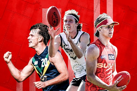 Daniel Annable, Willem Duursma and Zeke Uwland are among the prospects likely to be picked up near the very top of this year’s draft by AFL clubs.