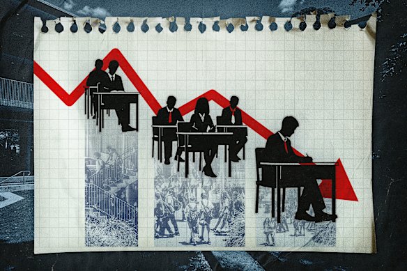 One type of school has been falling out of the top HSC results over the past 20 years.