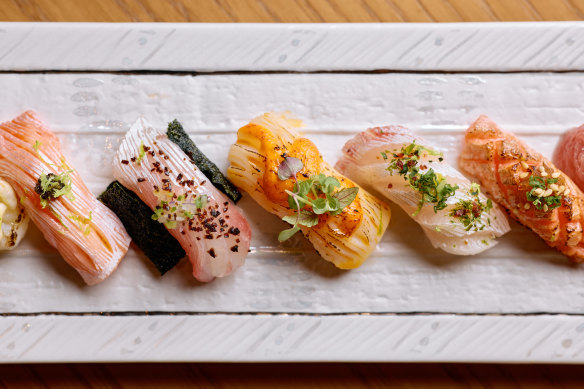 Aburi nigiri at Sokyo Brisbane.