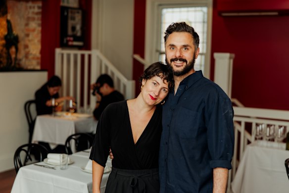 Claret Club owners Bridget Raffal and
Harry Hunter.