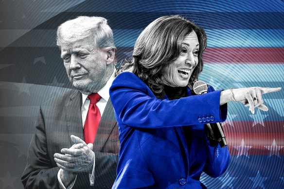 Donald Trump and Kamala Harris