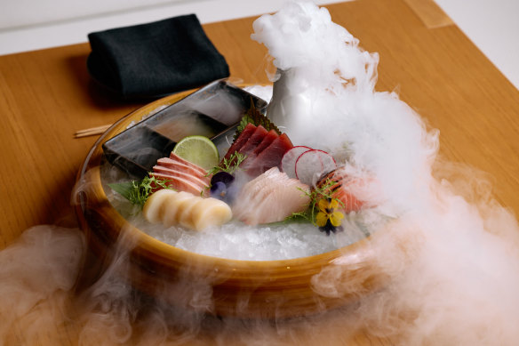 A sashimi platter at Sokyo Brisbane.