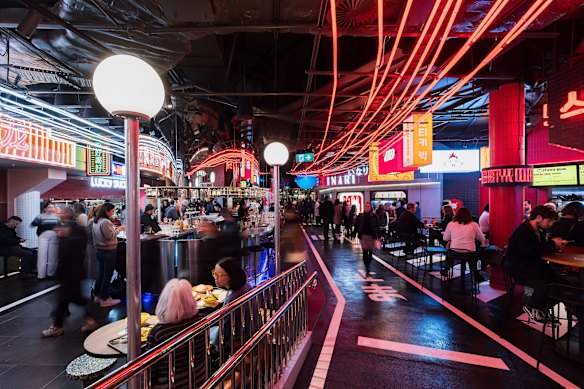 Take your pick from 10 food stalls. 