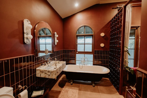 Home Husbands Jordan Bruno and Dane Yull’s renovated bathroom in their Perth cottage