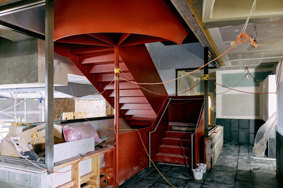 Award-winning J.AR OFFICE is lending the venues a distinctive Mexico City-inspired design, which includes this striking central staircase.