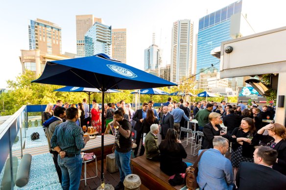 The Imperial rooftop is booked out during the match, but you should be able to get up there after the game.