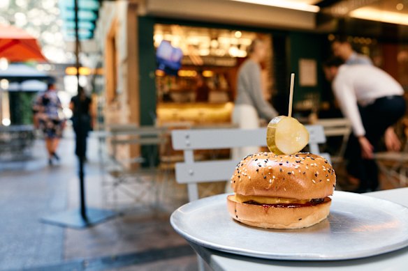 One menu item reigns supreme at Red Hook: the Brooklyn Cheeseburger.