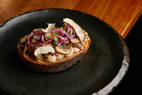 Urban Valley mushrooms on toast.