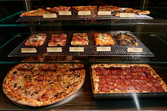 Sunnyside’s pizza is designed to be sold by the slice.