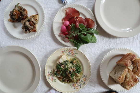 Dishes at Bistro Merenda, the upstairs dining room at Bar Merenda.