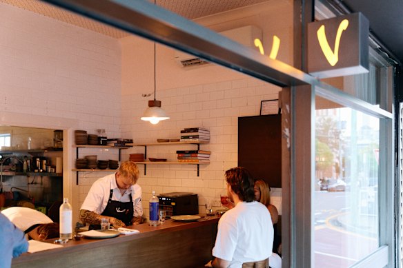 Dining at the counter is reserved for a chef’s menu.