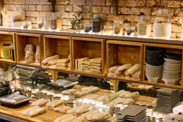 The old Leonard’s bar has been turned into a pastry counter stacked with product.