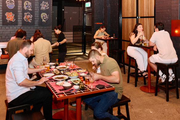 Many punters’ first experience of Goros will be its brightly lit dining room.