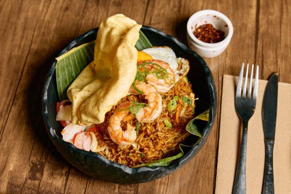 Sri Lankan-style nasi goreng.